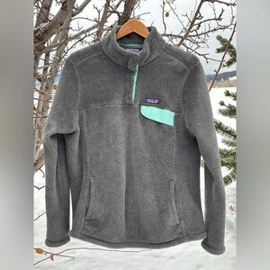 Patagonia Gray and Mint Women's Sweater